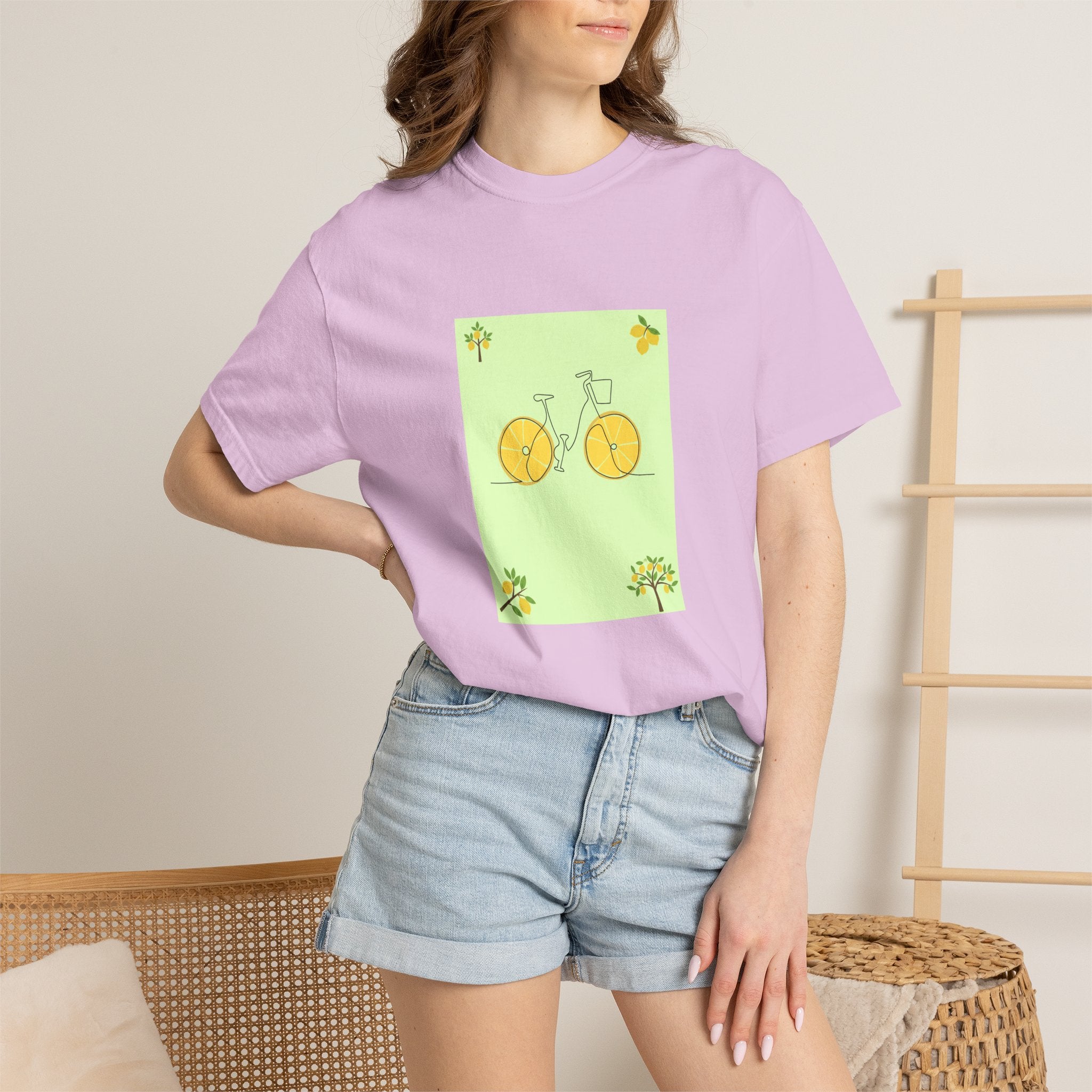 Bicycle Lemon Wheels T-Shirt — Cute Yellow Bike Graphic Tee
