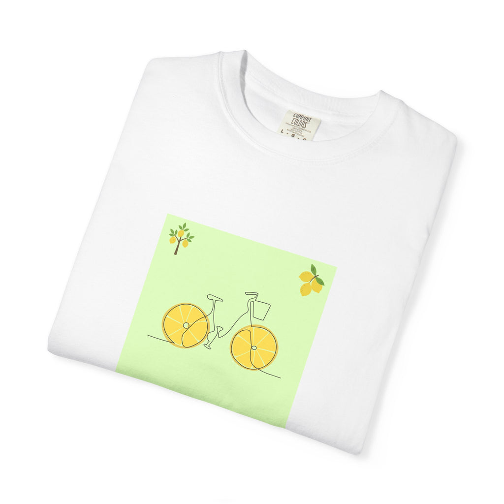 Bicycle Lemon Wheels T-Shirt — Cute Yellow Bike Graphic Tee