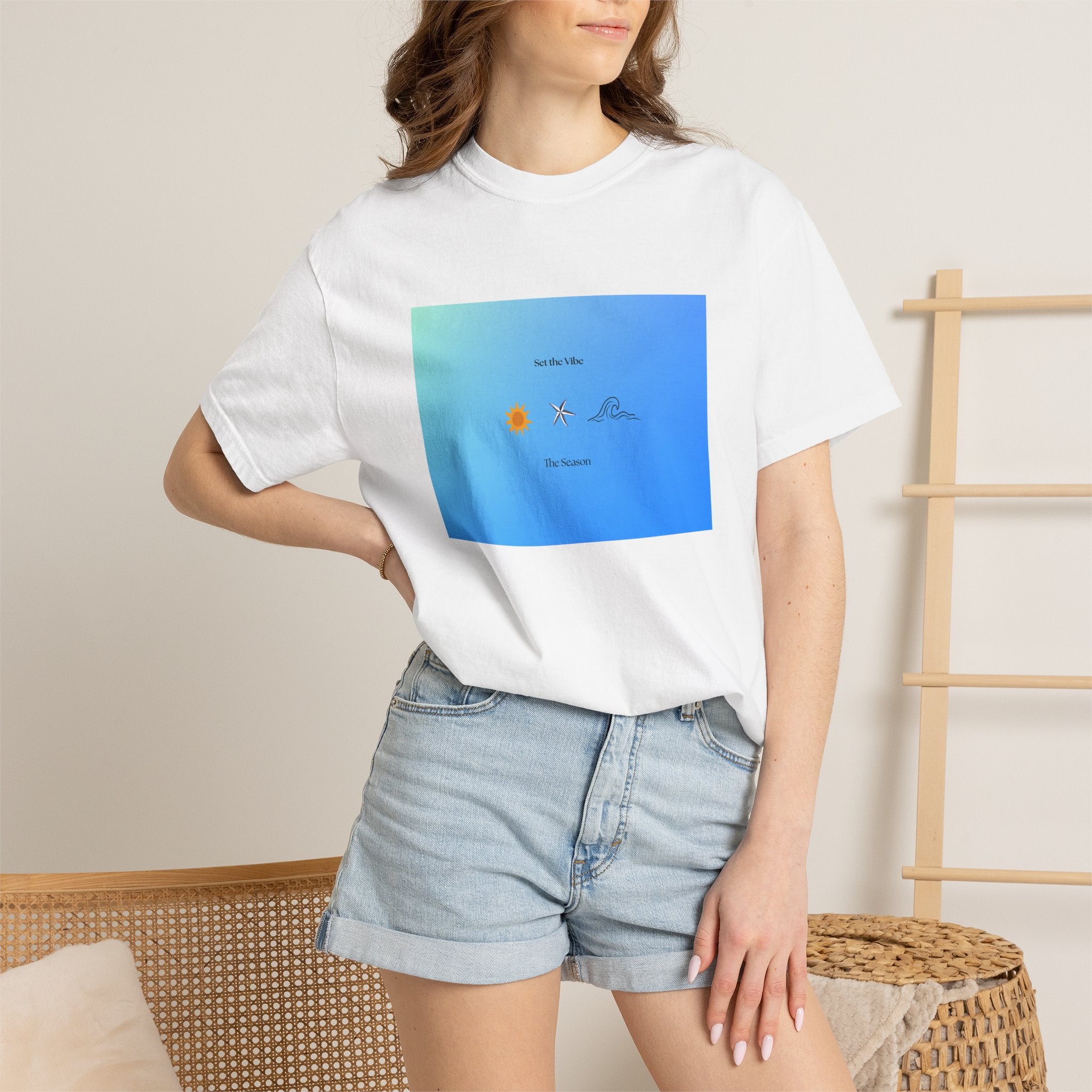 T-Shirt  (Sun • Wave • 'simple life')